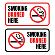 © Alif_Mahamud - Smoking banned here sign icon, No smoking icon illustration, Smoking not allowed icon