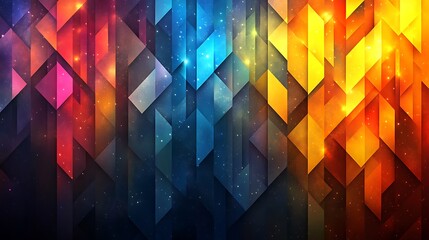 abstract geometric design with cosmic background
