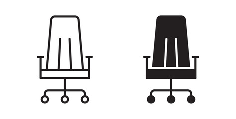 Poster - Office chair icons pack for ui designs