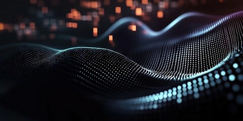 Wall Mural - digital background perfect for tech processes, neural networks, artificial intelligence, data transf