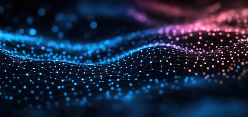 Wall Mural - digital background perfect for tech processes, neural networks, artificial intelligence, data transf