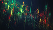 © Teeraphon - Abstract dark blue background with Colorful charts and graphs with statistics to innovative analyze business potential and forecast future development of companies growth.