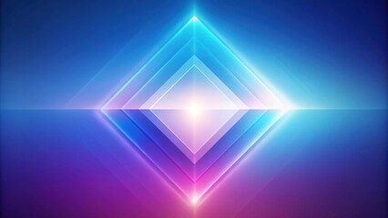 Wall Mural - abstract glowing diamond shape with vibrant blue and purple hues