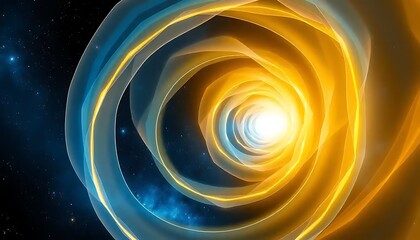 Wall Mural - Abstract swirling cosmic tunnel of light and color