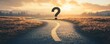 © Vision Stream - The winding road to change leading to a question mark symbolizing uncertainty, decisions, transitions, and future paths in personal and professional life, Generative AI