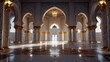© Khizarartworks - Ramadan Mubarak Islamic Design Mosque and Crescent Moon