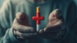 © afif - Hands hold broken cigarette cross; quit smoking campaign