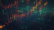 © Teeraphon - Abstract dark blue background with Colorful charts and graphs with statistics to innovative analyze business potential and forecast future development of companies growth.