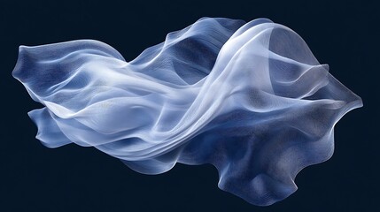 Abstract Blue Fabric Swirling Design
