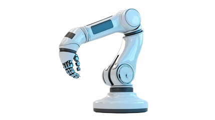 Aufkleber - Blue Robotic Arm with Emotive Face   Futuristic AI Powered Automation Technology
