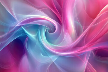 Fototapete - Abstract swirling artwork with vibrant pink and blue hues, creating a mesmerizing and ethereal visual effect.