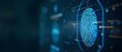 © NASSRI - Digital fingerprint scanner, scan biometric identity and access password thru fingerprint, concept of cybersecurity and data protection, security system, digital authentication safety, generative ai