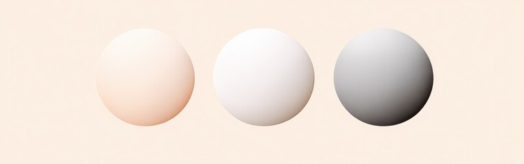 Poster - Soft pastel gradient circle transitioning from peach to gray in a serene and minimalist design