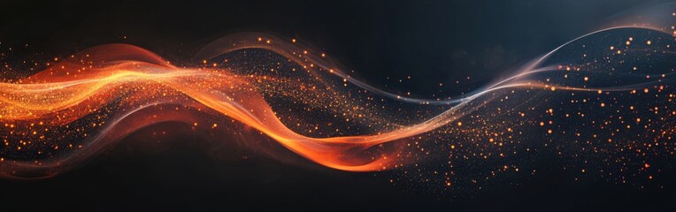 Aufkleber - Dynamic crimson and bright bokeh effect creates vivid visual flow in a mesmerizing abstract display