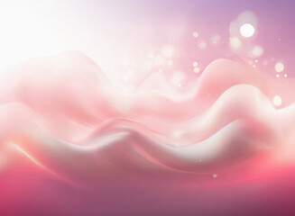 Poster - A dreamy, grainy image of soft pink and white waves with a subtle, textured surface.  Shimmering bokeh lights add depth and luminosity.