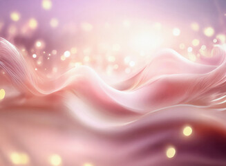 Wall Mural - grainy texture of soft, pink waves, glowing with ethereal light and bokeh. a dreamy, abstract image.