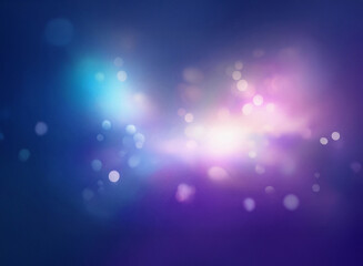 Aufkleber - A grainy, textured abstract image with a nebula-like effect.  Soft, glowing colors of blue, purple, and pink blend together, creating a dreamy, ethereal atmosphere.  The bokeh effect adds depth and lu
