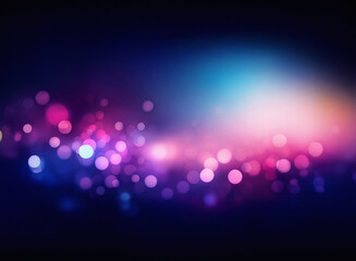 Poster - A grainy, textured wave of vibrant pink, purple, and blue bokeh lights on a dark background. The image evokes a dreamy, ethereal atmosphere.