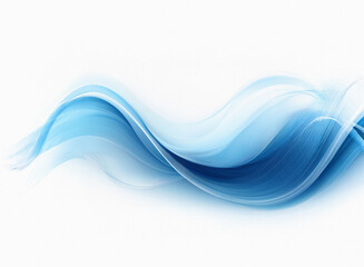 Leinwandbilder - Grainy texture of flowing, translucent blue waves on a white background.  The image evokes a sense of serenity and movement.