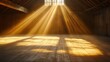 © MyStockz - Golden Light Streaming Through Barn Cracks