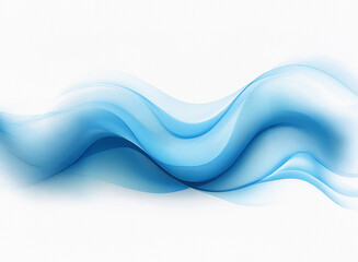 Fototapete - Abstract image of flowing, grainy blue waves on a white background. The subtle texture creates a sense of movement and fluidity.