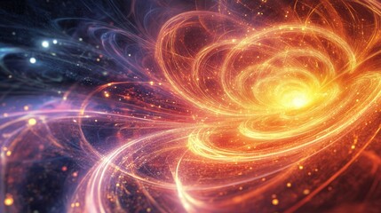 Wall Mural - particles emitting a glowing aura as they vibrate in place, showcasing the energy within matter.