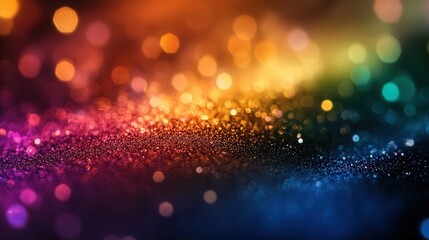 Wall Mural - vibrant liquid particles forming a thin film, reflecting a spectrum of colors