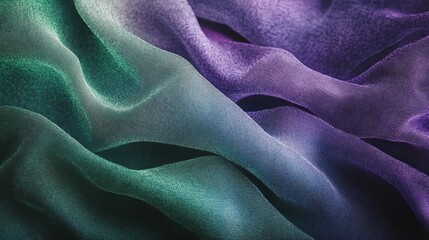 Poster - Textured gradient background showcasing a smooth transition of colors from green to purple in an abstract design