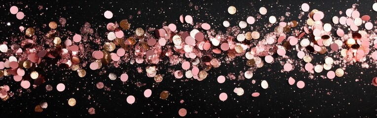 Aufkleber - Sparkling confetti scattered on dark surface creates festive and elegant atmosphere for celebrations or events