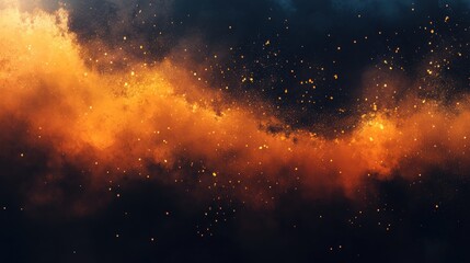 Aufkleber - Bokeh composition with warm tones and glowing particles creating an ethereal atmosphere at twilight