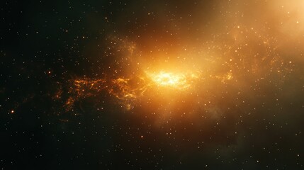 Wall Mural - Bright cosmic explosion in nebula, glowing stars and gas clouds in space.