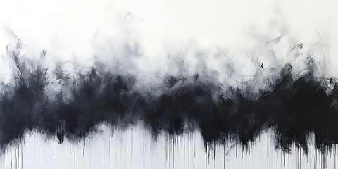 Canvas Print - Abstract Smoke and Mist in High Contrast