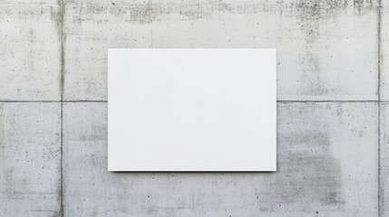 Wall Mural - Blank white wheatpaste glued paper poster mockup on concrete wall background