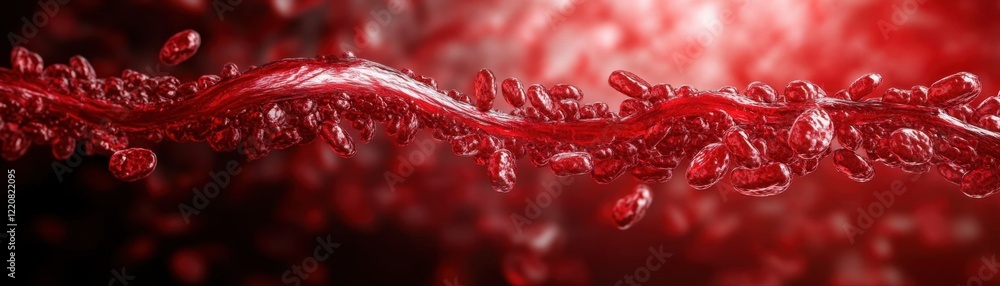 Restricted Circulation Foto de Stock Detailed Medical Illustration Blood Clot in Artery ...