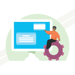 Wall Mural - software creation concept illustration
