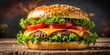 © Arnada - Close-up of a Juicy Cheeseburger with Melted Cheese and Fresh Toppings