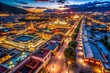 © Man888 - Night Aerial View of Lhasa's Barkhor Street and Jokhang Temple, Tibet