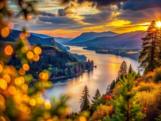 Wall Mural - Columbia River Basin, Washington State: Stunning Bokeh Landscape Photography