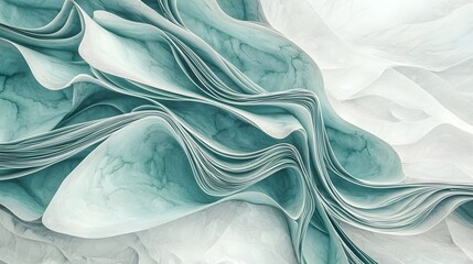 Poster - Mesmerizing Mint Green Marble Abstract with Intricate Flowing Patterns and Glossy Finish   Elegant and High End Visual Appeal for Luxury Backgrounds Wallpapers and