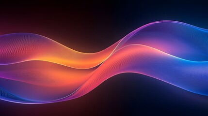 Leinwandbilder - Mesmerizing Neon Waves   Vibrant 3D Rendered Abstract Backdrop with Flowing Colorful Curves and Glowing Effects Creating a Futuristic and Captivating Visual Experience