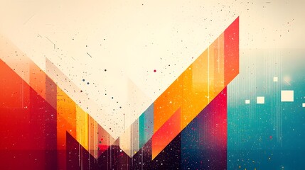 Fototapete - Mesmerizing abstract background with colorful geometric textures and patterns creating an eye catching contemporary visual suitable for creative digital design modern visual media