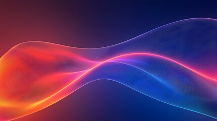 Fototapete - Stunning abstract background featuring vibrant neon gradient curves and lines against a dark ethereal backdrop creating a mesmerizing and captivating visual effect perfect for digital art