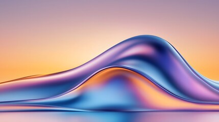 Leinwandbilder - Vibrant Sunset Landscape with Blended Hues of Orange Pink and Purple Across Rolling Hills and Calm Sky   Serene and Dynamic Visual Experience evoking a Peaceful Ethereal Atmosphere