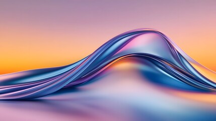 Fototapete - Captivating Fluid Sunset Landscape   Vibrant Abstract Digital Artwork Showcasing Smooth Transitions of Bright and Warm Hues Reflecting a Modern and Interpretation of Nature