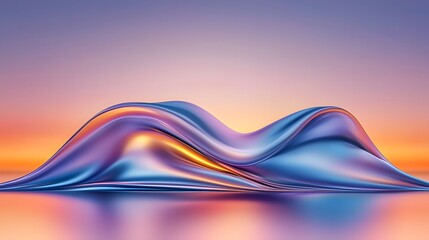 Fototapete - Captivating abstract landscape composition featuring dynamic swirling patterns of vibrant color gradients and radiant light effects