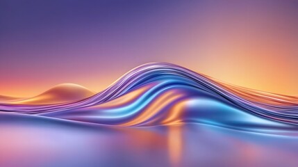 Fototapete - Captivating abstract sunset landscape featuring bold and soft color transitions swirling patterns and radiant light effects that enhance the overall dynamic and mesmerizing composition