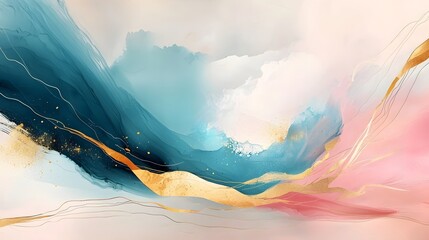 Leinwandbilder - Mesmerizing Blend of Multicolored Textures and Dynamic Abstract Shapes in Elegant Generative Artwork
