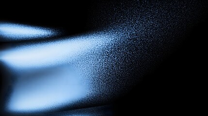 Fototapete - Glowing Abstract Blue Shape with a Dark Grainy Futuristic Dynamic Texture Background Featuring a Noise Pattern and Sleek Minimalist Composition Perfect for Poster Cover and Banner Designs