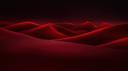 Wall Mural - a red desert landscape with a red sky