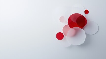 Wall Mural - a white background with red circles on it